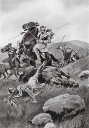 La muerte de Masistio (litografía)