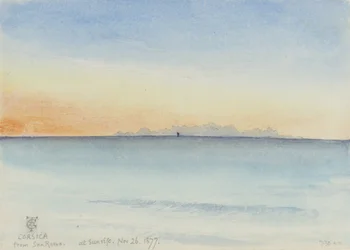 Córcega desde San Remo al amanecer, 7:30 am 26 de noviembre de 1877