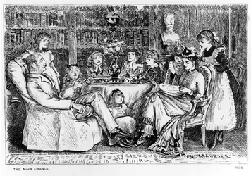 La oportunidad principal, ilustración de Punch, 1878