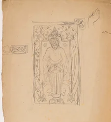 Estudio [Figura sentada en un arco]