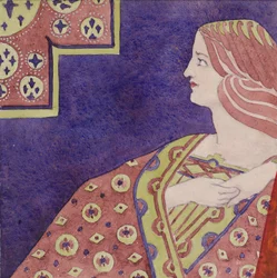 Estudio [para panel decorativo], c.1898-1901 (acuarela)