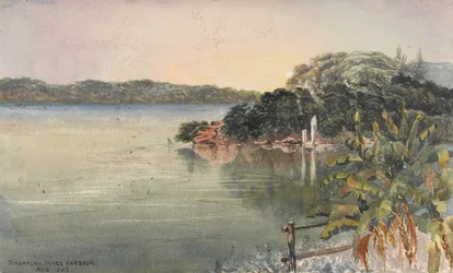 Singapur, puerto interior, agosto de 1862
 (acuarela)