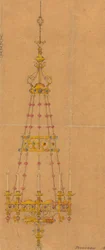 Diseños realizados para Jones y Willis, metalúrgicos y fabricantes de muebles para iglesias de Birmingham y Londres.