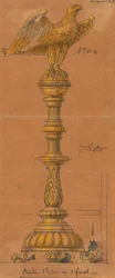 Diseños realizados para Jones y Willis, metalúrgicos y fabricantes de muebles para iglesias de Birmingham y Londres.