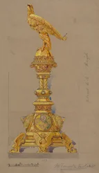 Diseños realizados para Jones y Willis, metalúrgicos y fabricantes de muebles para iglesias de Birmingham y Londres.