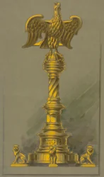 Diseños realizados para Jones y Willis, metalúrgicos y fabricantes de muebles para iglesias de Birmingham y Londres.