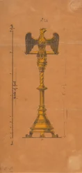Diseños realizados para Jones y Willis, metalúrgicos y fabricantes de muebles para iglesias de Birmingham y Londres.