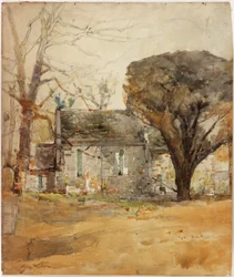 Capilla Delaval (carboncillo, lápiz y acuarela sobre papel)