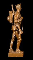Un sargento de la Guardia de Granaderos en orden de marcha, c.1920