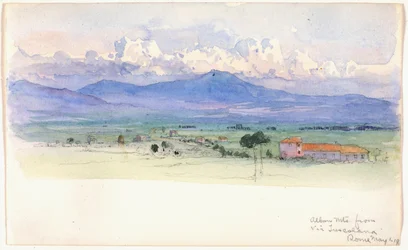 Montes Albanos desde Via Tuscolana, Roma
