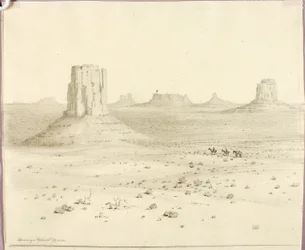 Sin título (dibujo de transferencia para Monumentos del desierto, Arizona)