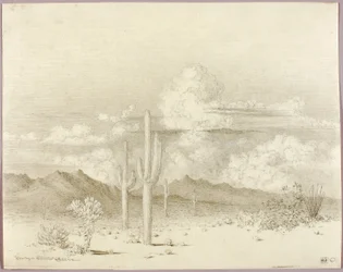 Sin título (dibujo de transferencia para Atardecer, Paradise Valley, Arizona)