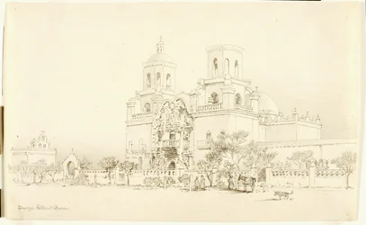 Sin título (dibujo de transferencia para la Misión de San Xavier, Tucson, Arizona)