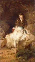 Lady Edith Amelia Ward, hija del primer conde de Dudley, 1883