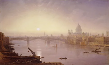 Puente de Southwark y la Catedral de San Pablo desde el Puente de Londres: Atardecer