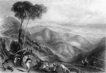 Valle del Dhoon, desde la cresta de Landour, 1838