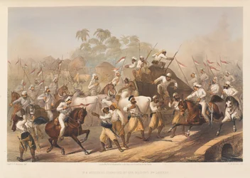 Amotinados sorprendidos por los Lanceros 9º de Su Majestad, 1857
