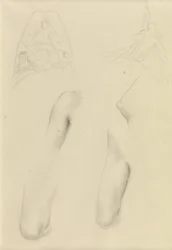 Dibujo de la forma femenina (lápiz sobre papel)