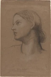 Cabeza de una mujer joven