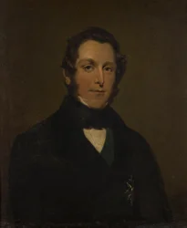Retrato de James Andrew Broun Ramsay, c.1er marqués de Dalhousie (1812-1860), c.1833-60 (óleo sobre lienzo)