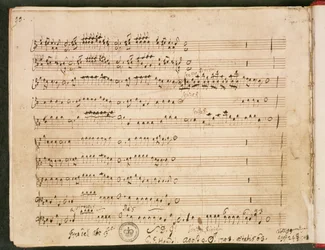 Partitura original del Último Folio de la Ópera 