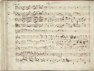 RM 20 E7 f.51v Una de las dos páginas del manuscrito de Haendel del Oratorio 