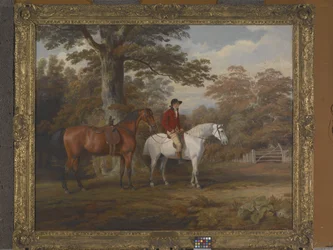 Cazador y cazador (óleo sobre lienzo)