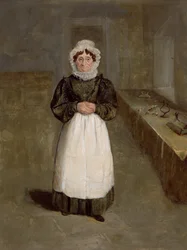 Retrato de una ama de llaves en Bramham Park, Yorkshire, identificada como la Sra. Brown, c.1822