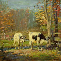 El camino del arroyo (óleo sobre tabla)