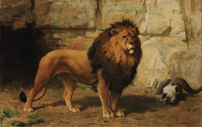 Un León Guardando su Guarida