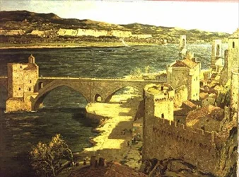 Vista de Avignon (óleo sobre lienzo)
