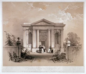 Vista de la Capilla Sutherland, Walworth, Southwark, Londres, c. 1842