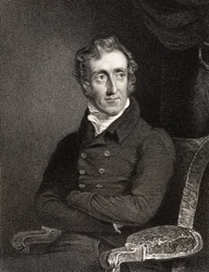Henry Welbore Agar Ellis, II vizconde Clifden, grabado por Edward Scriven (1775-1841), de «National Portrait Gallery, volumen II», publicado h. 1835