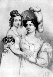 Princesa Victoria y su madre en 1834