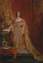 La reina Victoria presta el juramento de coronación, 28 de junio de 1838