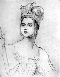 La reina Victoria con sus vestiduras de coronación, 1837, 1901.