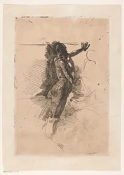 Mujer desnuda de pie