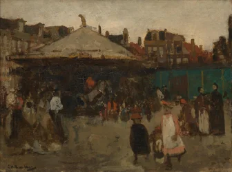 Feria en la plaza Haarlemmerplein