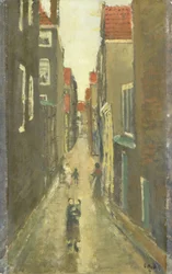 El Baanbrugsteeg mirando desde la Haarlemmerdijk hacia la Vinkenstraat y el Brouwersgracht