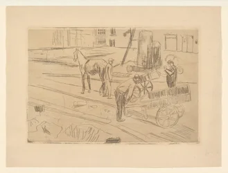Trabajo en la obra Sint Agnietenstraat en Amsterdam