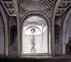 Interior de una galería escultórica