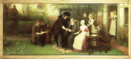 Andrew Marvell (1621-78) visitando a su amigo John Milton (1608-74)