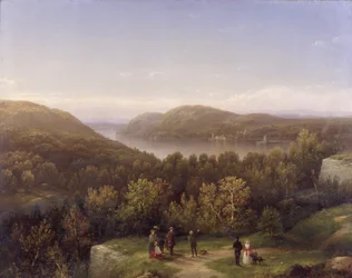 Valle del Río Hudson desde Fort Putnam, West Point, 1855