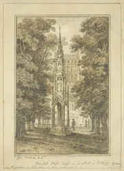 Cruz Alta de Bristol como estaba en College Green en 1763