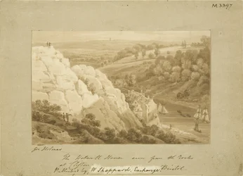 Casa Hotwell desde Clifton Rocks, c.1815