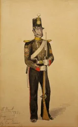 Sargento de color de la Artillería Real de la Marina, 1854
