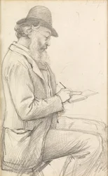Lord Leighton dibujando