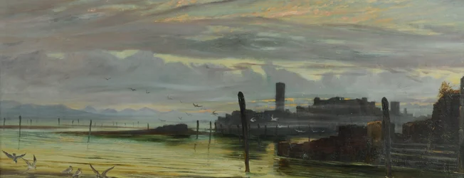 Crepúsculo en las Lagunas cerca de Venecia, 1875-85
