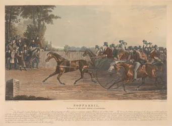 "Nonpareil" / Propiedad del Sr. John Dixon de Knightsbridge / Esta maravillosa criatura, realizó el partido sin precedentes, de trotar 100 millas en arnés en Sunbury Common, el miércoles 27 de abril de 1836. ...