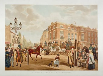 La posada del Elefante y el Castillo, Newington Butts, Southwark, Londres